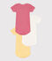 Babies' Petit Bateau X Snoopy Short-Sleeved Cotton Bodysuits - 3-Pack variante 1