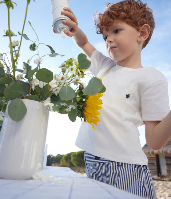 Boys' Short-Sleeved T-Shirt MARSHMALLOW white