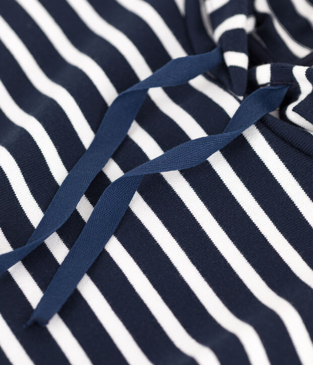 Women's Cotton Hoodie blue/white