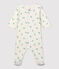Babies' Organic Cotton Bodyjama MARSHMALLOW white/HERBIER