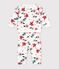 Babies' sweatshirt and trousers set in cotton with a flower print. Ecru/multicolor