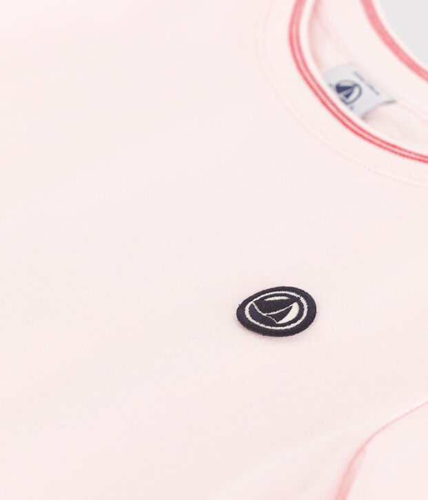 Children's plain short-sleeved cotton T-shirt FLEUR