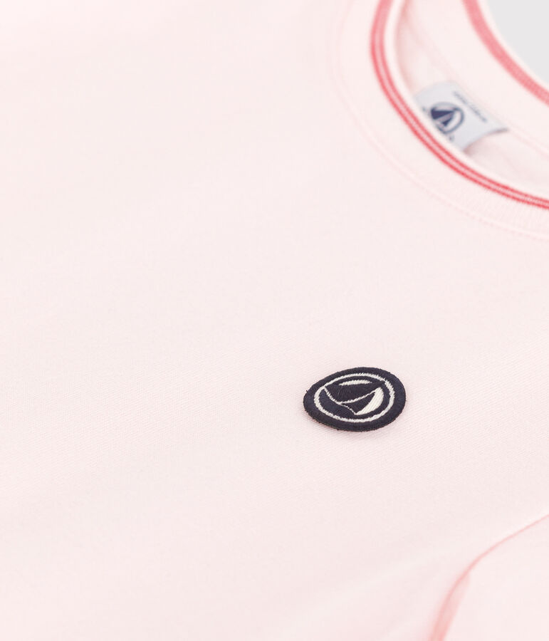 Children's plain short-sleeved cotton T-shirt pink