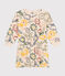 Little girls' long-sleeved fleece dress AVALANCHE white/MULTICO