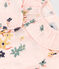 Babies' Long-Sleeved Patterned Cotton Gauze Blouse SALINE pink/MULTICO white