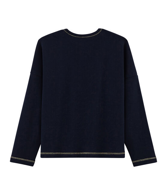 Girls' Screen Printed T-Shirt SMOKING blue