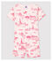 Girls' Snugfit Toile de Jouy Paris Cotton Short Pyjamas FLEUR pink/GROSEILLER pink