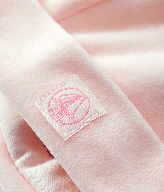 Newborn Babies' Organic Cotton Velour Bonnet FLEUR pink