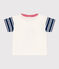 Petit Bateau X Snoopy t-shirt in lightweight baby jersey MARSHMALLOW white/MULTICO white
