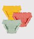Girls' Floral Ruffled Cotton Briefs - 3-Pack