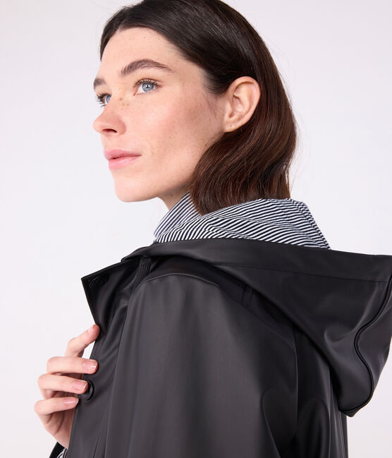 Iconic raincoat for men or women NOIR black