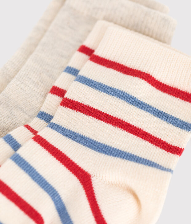 Pairs of babies' stripy cotton socks - 2-Pack multicolor