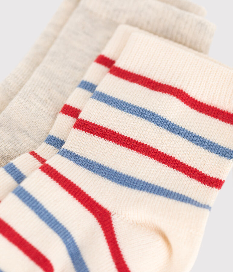 Pairs of babies' stripy cotton socks - 2-Pack multicolor