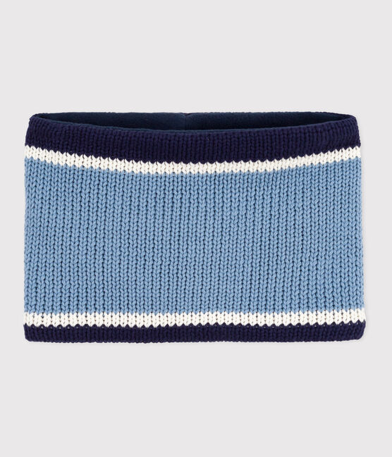 Children's fleece-lined knitted snood ADRIATIC