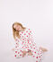 Women's Heart Themed Cotton Pyjamas MARSHMALLOW white/TERKUIT red
