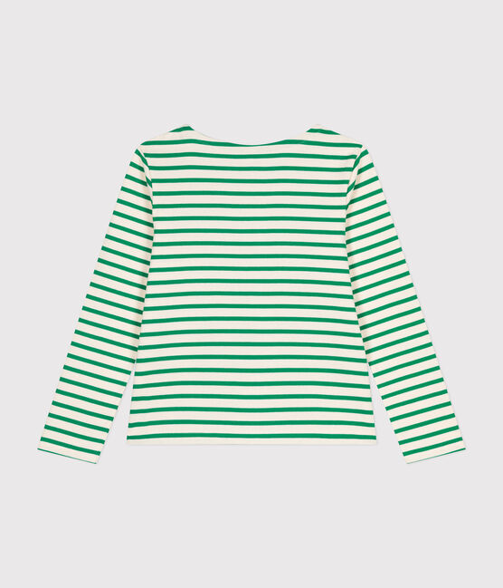 Women's Buttoned Cotton Breton Top AVALANCHE /PRADO