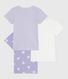 Pack of children's short-sleeved heart-print cotton T-shirts