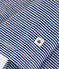 Children's' long-sleeved stripy T-shirt in wool and cotton MEDIEVAL blue/MARSHMALLOW white