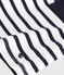 Children's short-sleeved cotton dress MARSHMALLOW white/SMOKING blue
