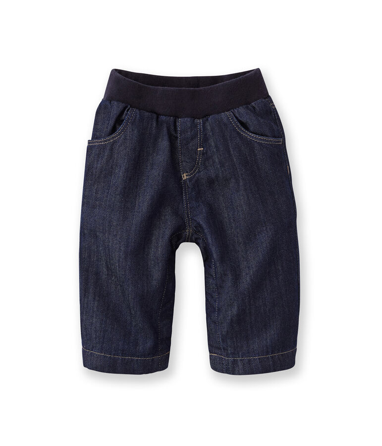 Baby lined denim trousers blue