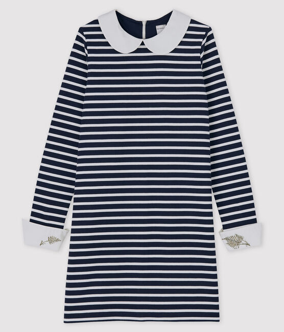 Petit Bateau x Deyrolle Women's Dress SMOKING blue/MARSHMALLOW white