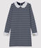 Petit Bateau x Deyrolle Women's Dress SMOKING blue/MARSHMALLOW white