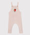 Baby Boys' Long Dungarees in Wool/Nylon/Alpaca Knit FLEUR pink