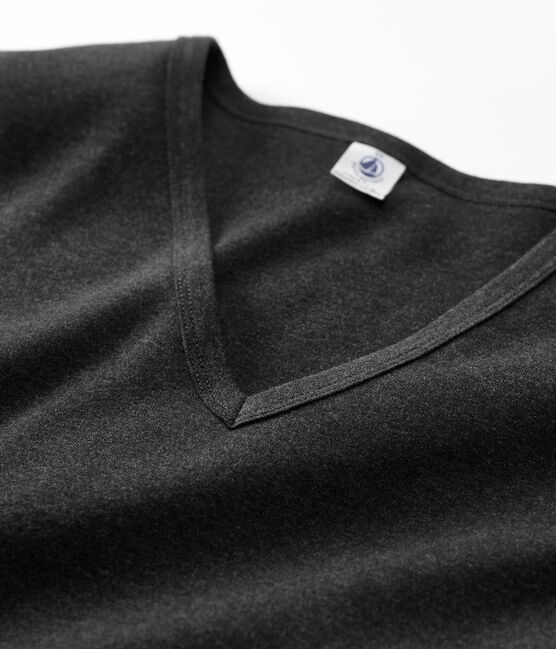 Women's Iconic Organic Cotton V-Neck T-Shirt CITY CHINE grey