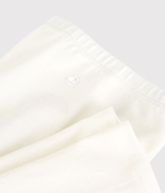 Girls' Lycra Jersey Leggings MARSHMALLOW white