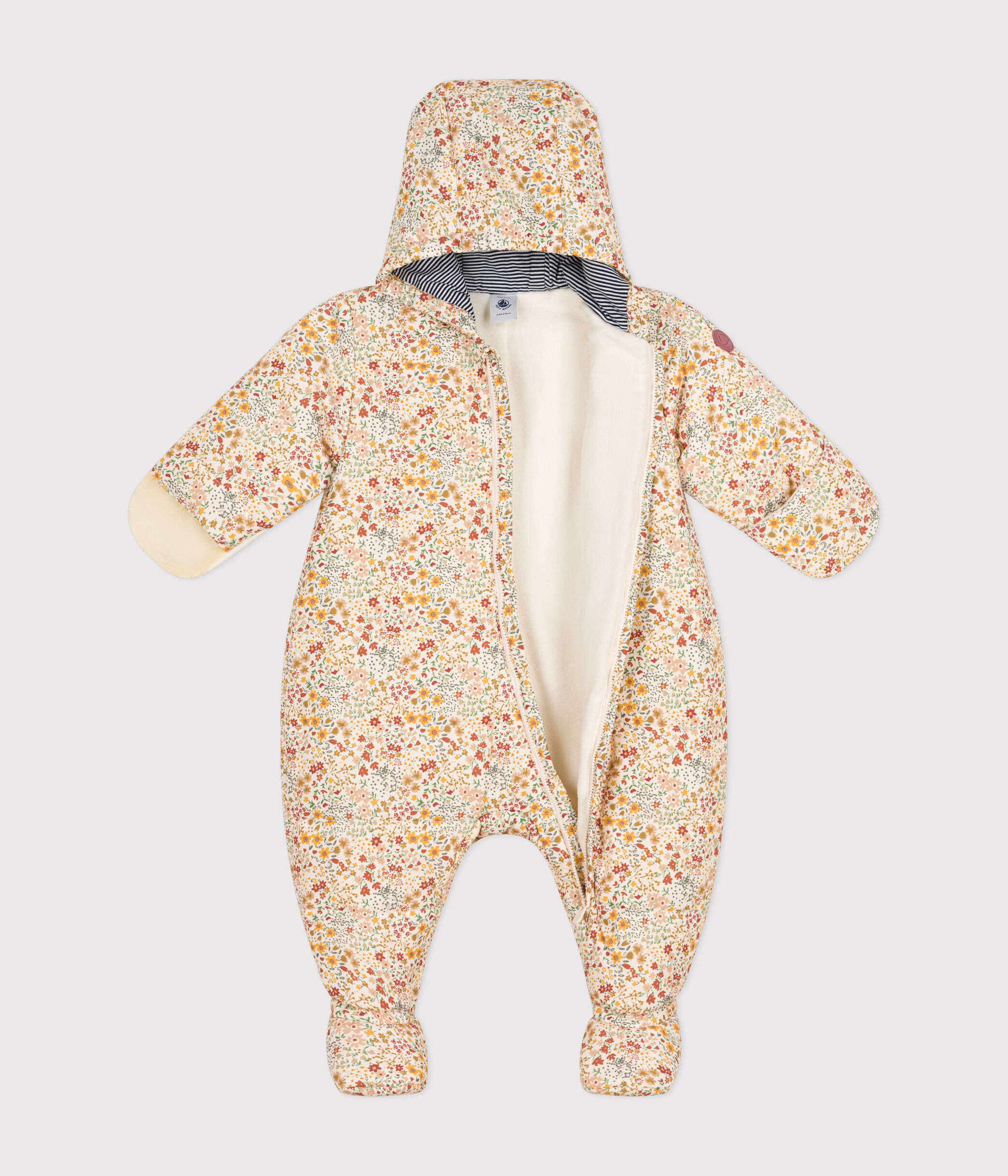 Petit Bateau – Tuta Lunga Senza Maniche Per Bimba, Chiusura Classica, Lavabile In Lavatrice