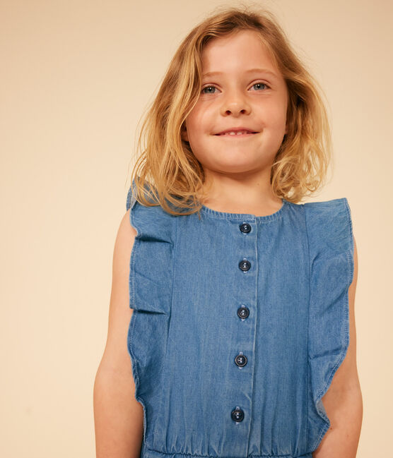Girls' Jumpsuit DENIM CLAIR blue
