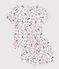 Children's short Paris print cotton pyjamas MARSHMALLOW white/MULTICO white