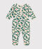 Babies' Christmas tree print pyjamas in brushed fleece AVALANCHE white/MULTICO