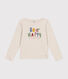 Little girls' long-sleeved rib knit T-shirt