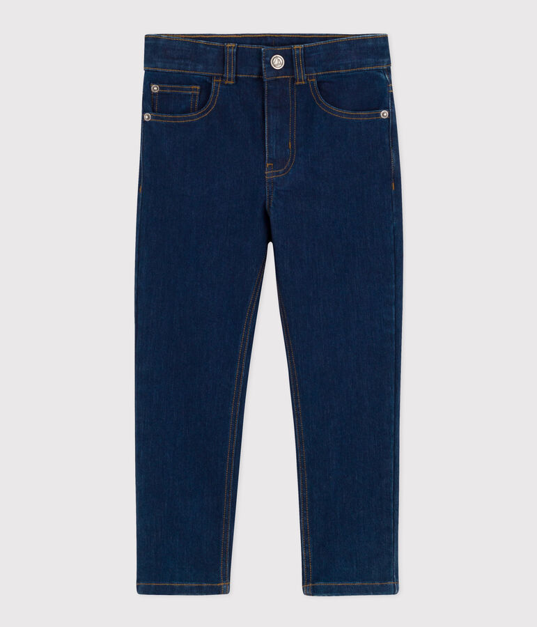 Boys' straight fit denim trousers blue