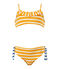 Girl's two-piece swimsuit FUSION orange/MARSHMALLOW white