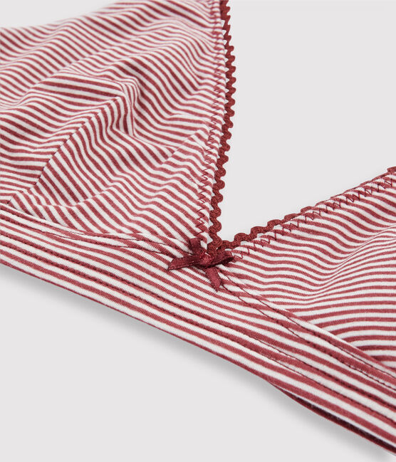 Women's Triangle Bra CARMIN red/MARSHMALLOW white