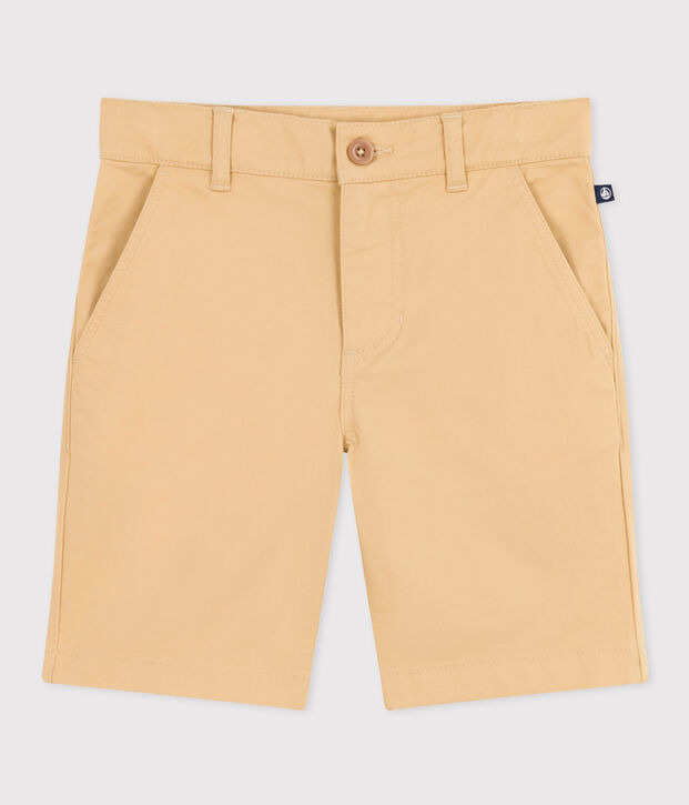 Boys' Cotton Canvas Bermuda Shorts beige