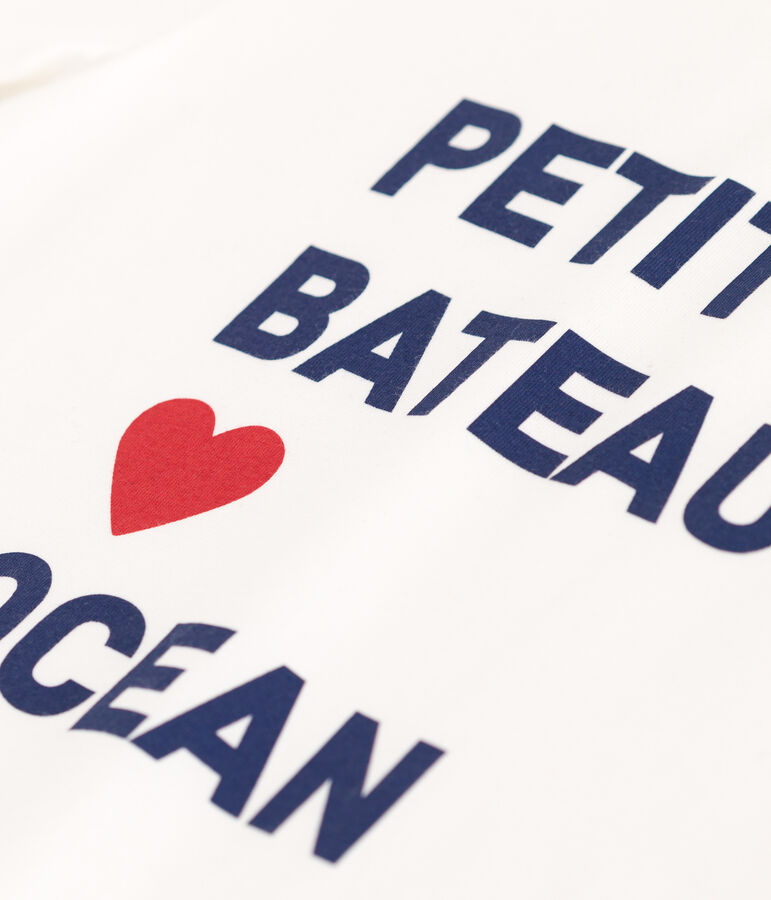 Children's printed unisex short-sleeved cotton T-shirt white