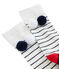 Girls' High Socks MARSHMALLOW white/SMOKING blue