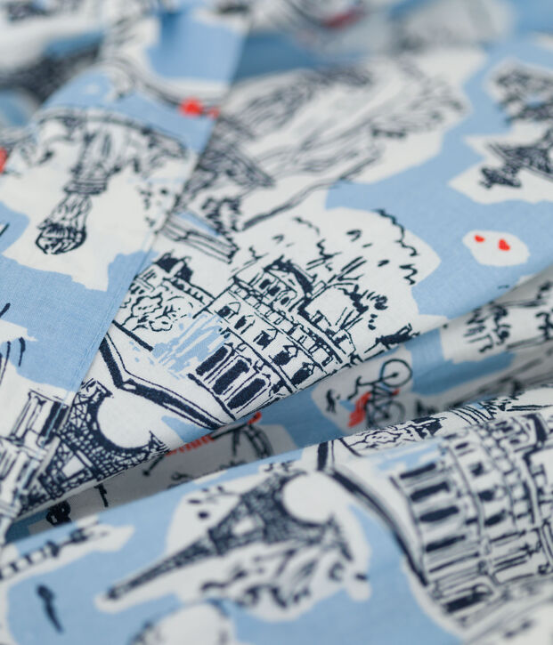 Girls' Printed Poplin Dress white/multicolor