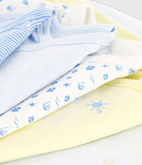 Babies' Long-sleeved Wrapover Organic Cotton Bodysuits - 5-Pack variante 2