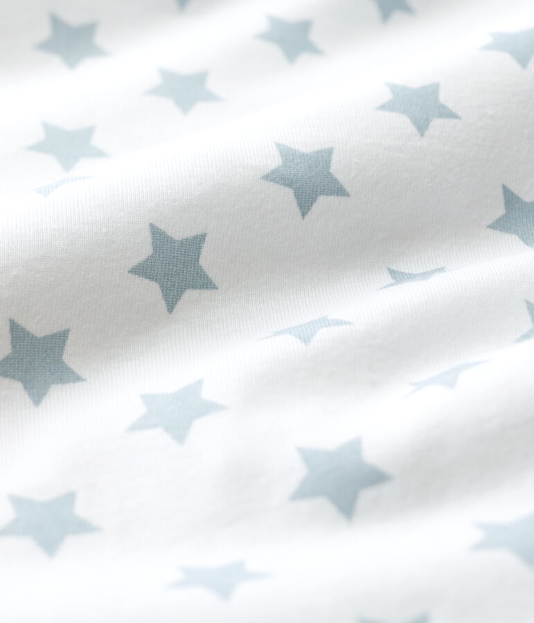 Babies' Starry Cotton Sleeping Bag ECUME white/MISTIGRI grey