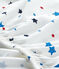 Baby boy's fitted crib sheet with stars ECUME white/MULTICO white