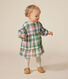 Babies' long-sleeved cotton gauze dress