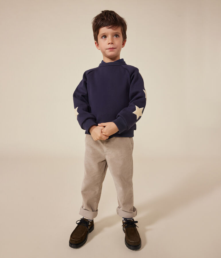 Boys' sweatshirt in lovely warm fleece blue