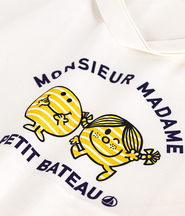 Mr. Men and Little Miss cotton tote bag white