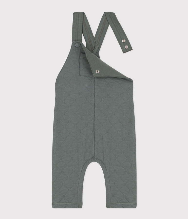 Babies' Quilted Tube-Knit Dungarees green