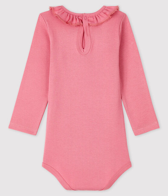 Baby girl's long-sleeved bodysuit CHEEK pink