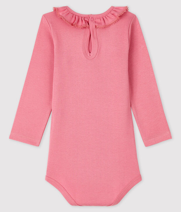 Baby girl's long-sleeved bodysuit pink